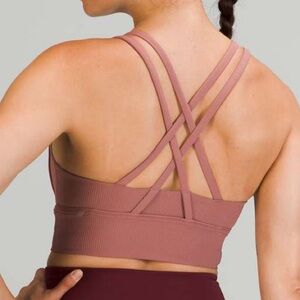 NWT Lululemon Energy Bra in Ribbed Spiced Chai , Longline Soul Cycle Collab NEW